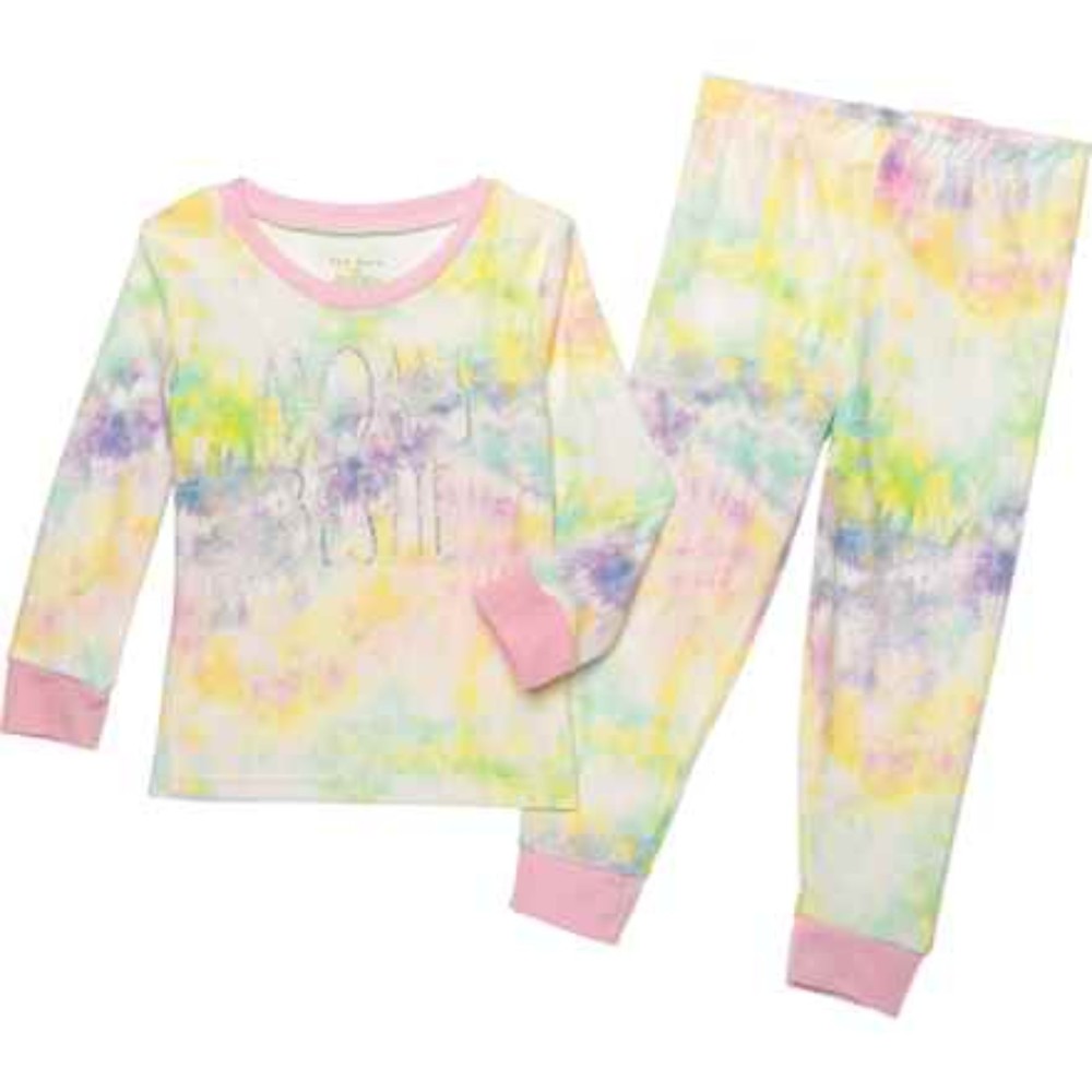 Rae Dunn Velour Basic Snug Fit Pajamas-Long Sleeve 2T